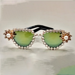 Pet Sunglasses with Pearl Accessories