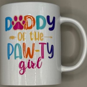 15 OZ Daddy Of The Paw-Ty Girl Mug